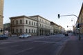 Crossing of the LudwugstraÃÅ¸e and the Von-der-Tann-StraÃÅ¸e with view of the Odeonsplatz, Munich, Germany